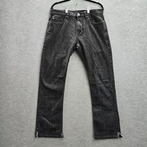 RVCA Men Jeans 33 Black Denim 29" Inseam